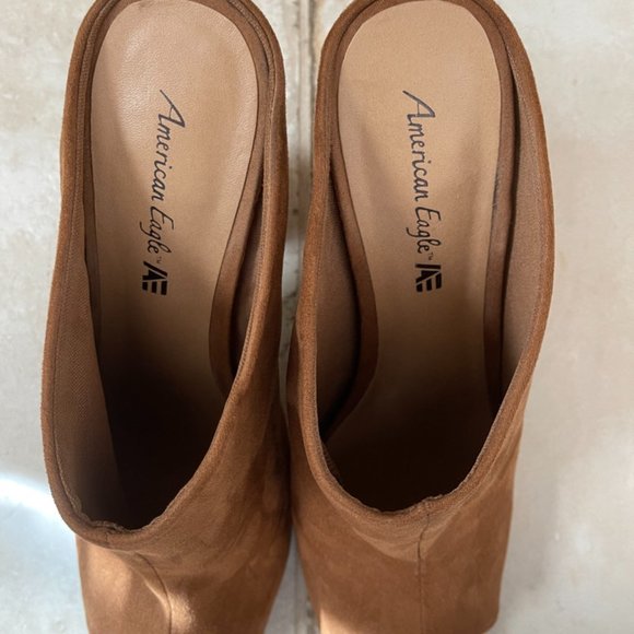 America Eagle Outfitters Open Toe Suede Mules - Picture 9 of 10